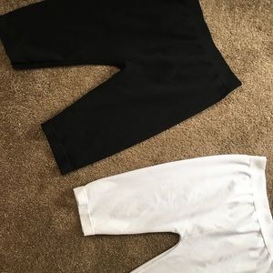 Black & White Biker Shorts
